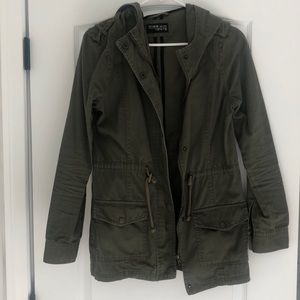 Olive green hooded jacket